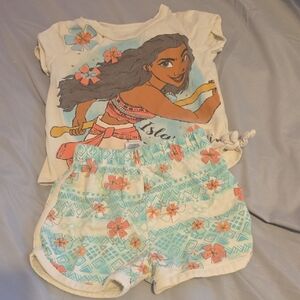 Disney Moana Kids Matching Set - White and Blue